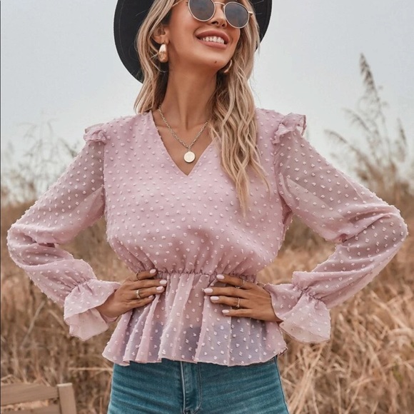 Pink Swiss Dot Top - Picture 7 of 7